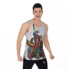 Patriotic Art Statue Of Liberty Print Men's Tank Top-grizzshop