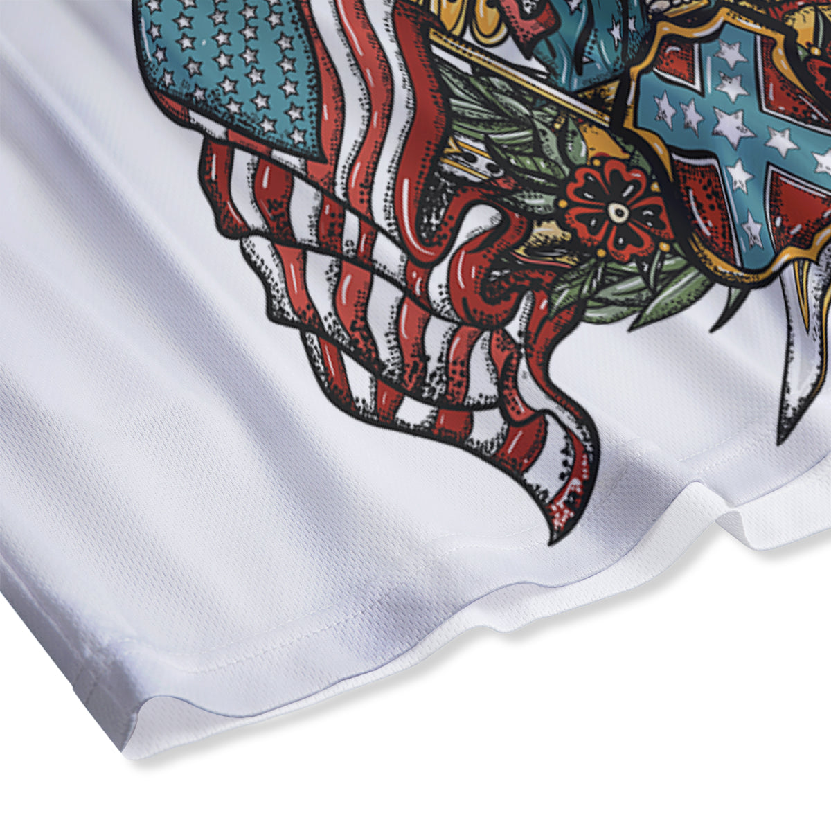 Poker Cards Print Mesh Shorts