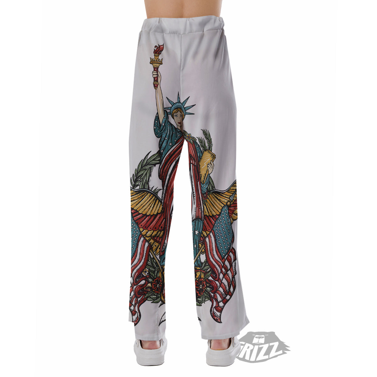 Patriotic Art Statue Of Liberty Print Pajama Pants-grizzshop