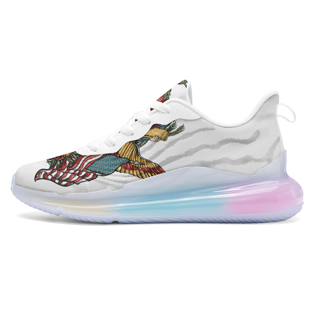 Patriotic Art Statue Of Liberty Print Running Sneakers-grizzshop