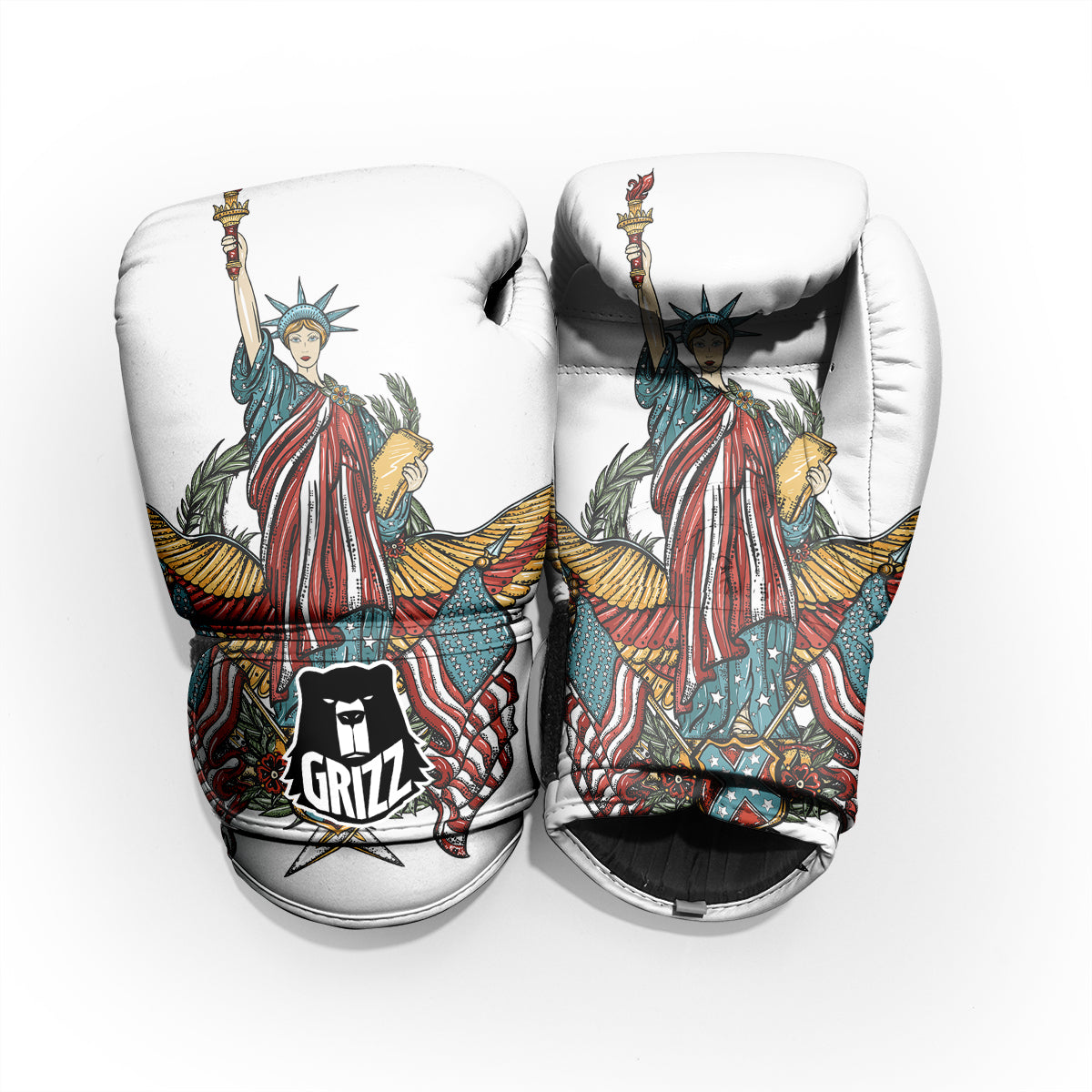 Patriotic Art Statue Of Liberty Print Pro Boxing Glove