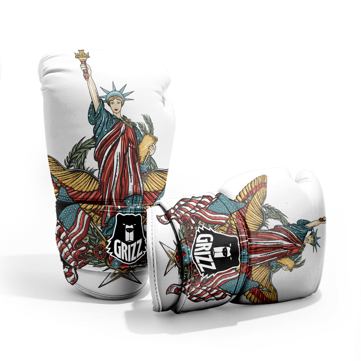 Patriotic Art Statue Of Liberty Print Pro Boxing Glove