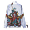 Patriotic Art Statue Of Liberty Print Track Jacket-grizzshop