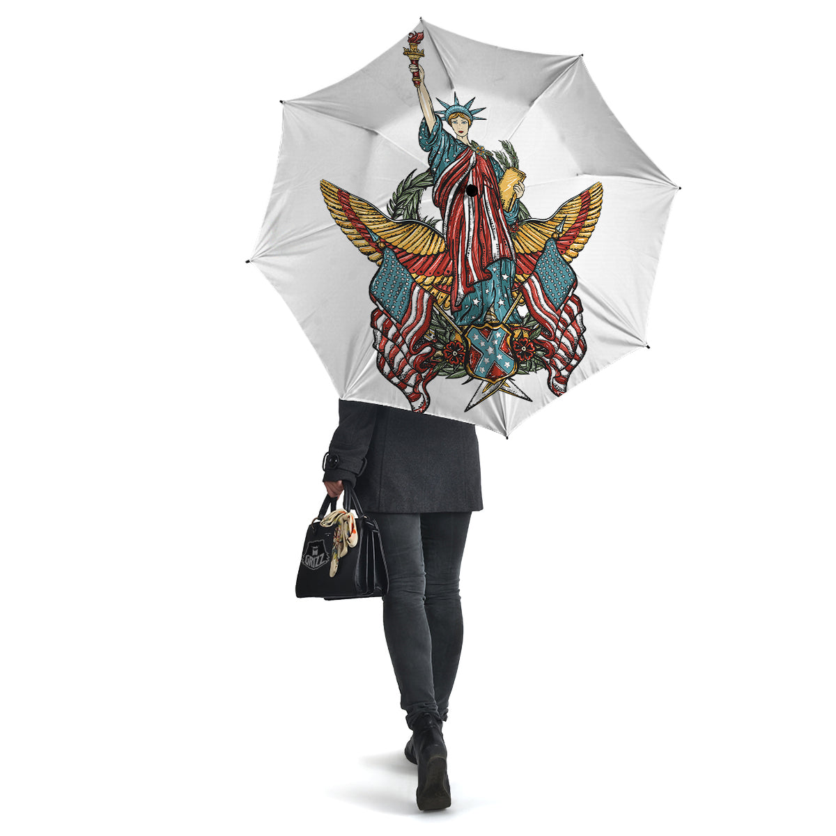 Patriotic Art Statue Of Liberty Print Umbrella-grizzshop