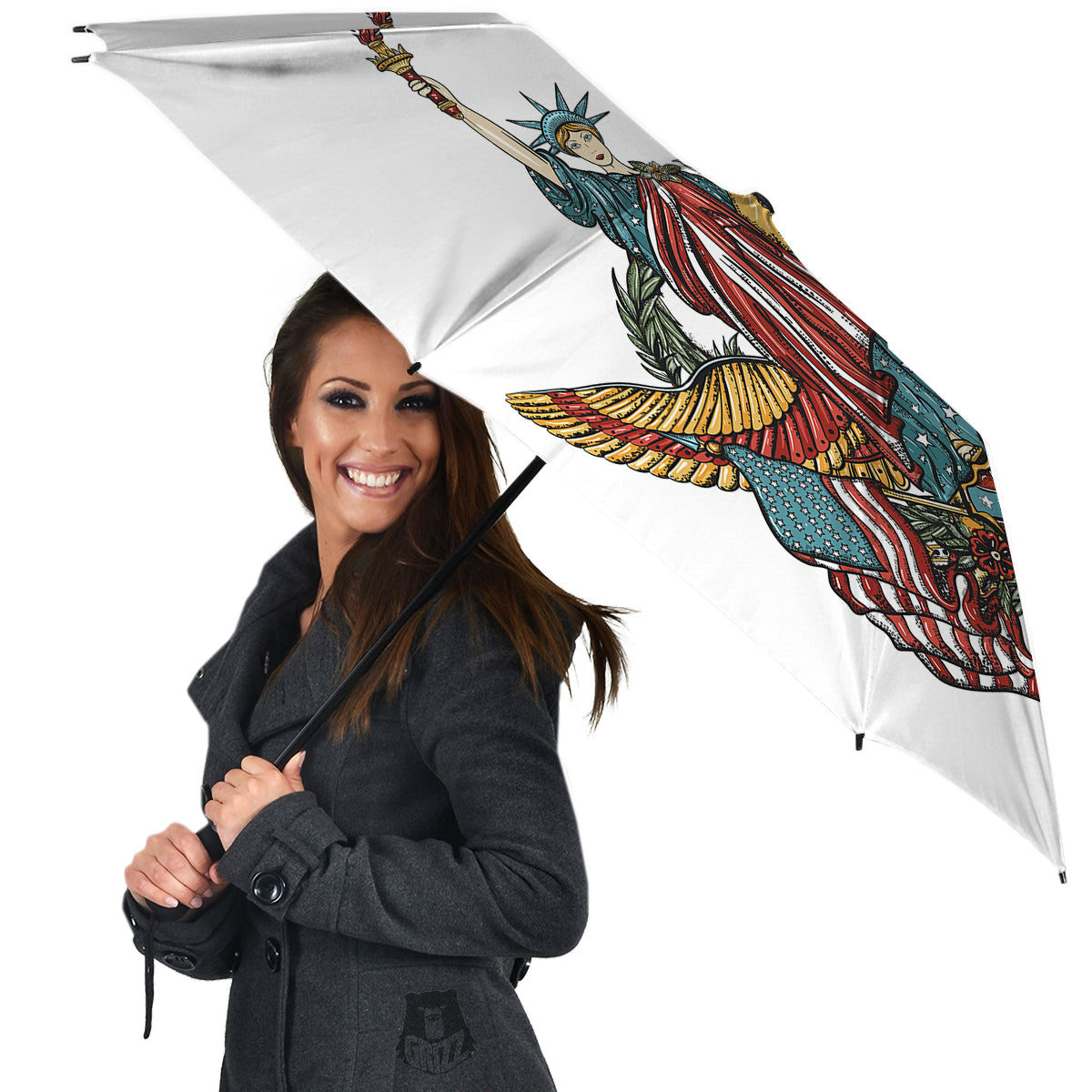 Patriotic Art Statue Of Liberty Print Umbrella-grizzshop