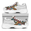 Patriotic Art Statue Of Liberty Print White Chunky Shoes-grizzshop