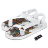 Patriotic Art Statue Of Liberty Print White Open Toe Sandals-grizzshop