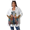 Patriotic Art Statue Of Liberty Print Women's Sherpa Jacket-grizzshop