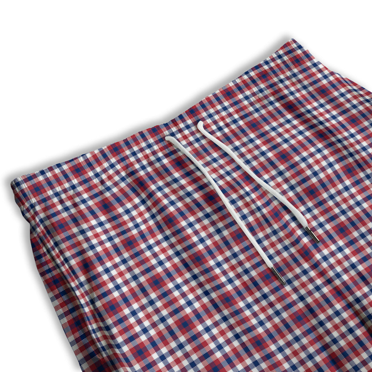 Patriotic Plaid American Print Men's Athletic Shorts