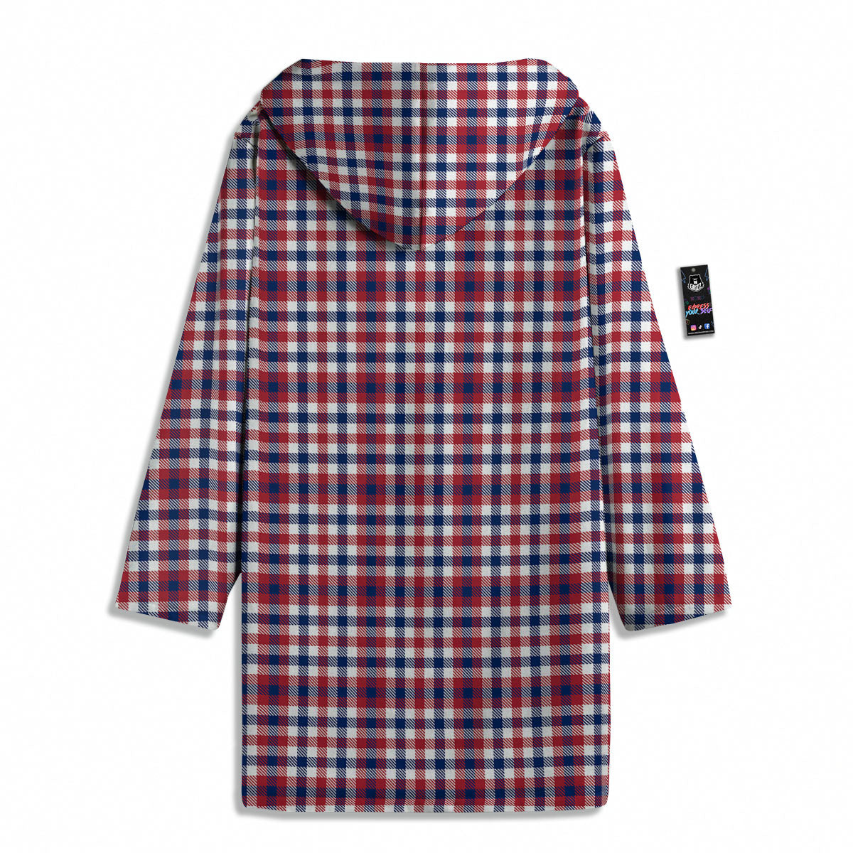 Patriotic Plaid American Print Men's Windbreaker Jacket-grizzshop