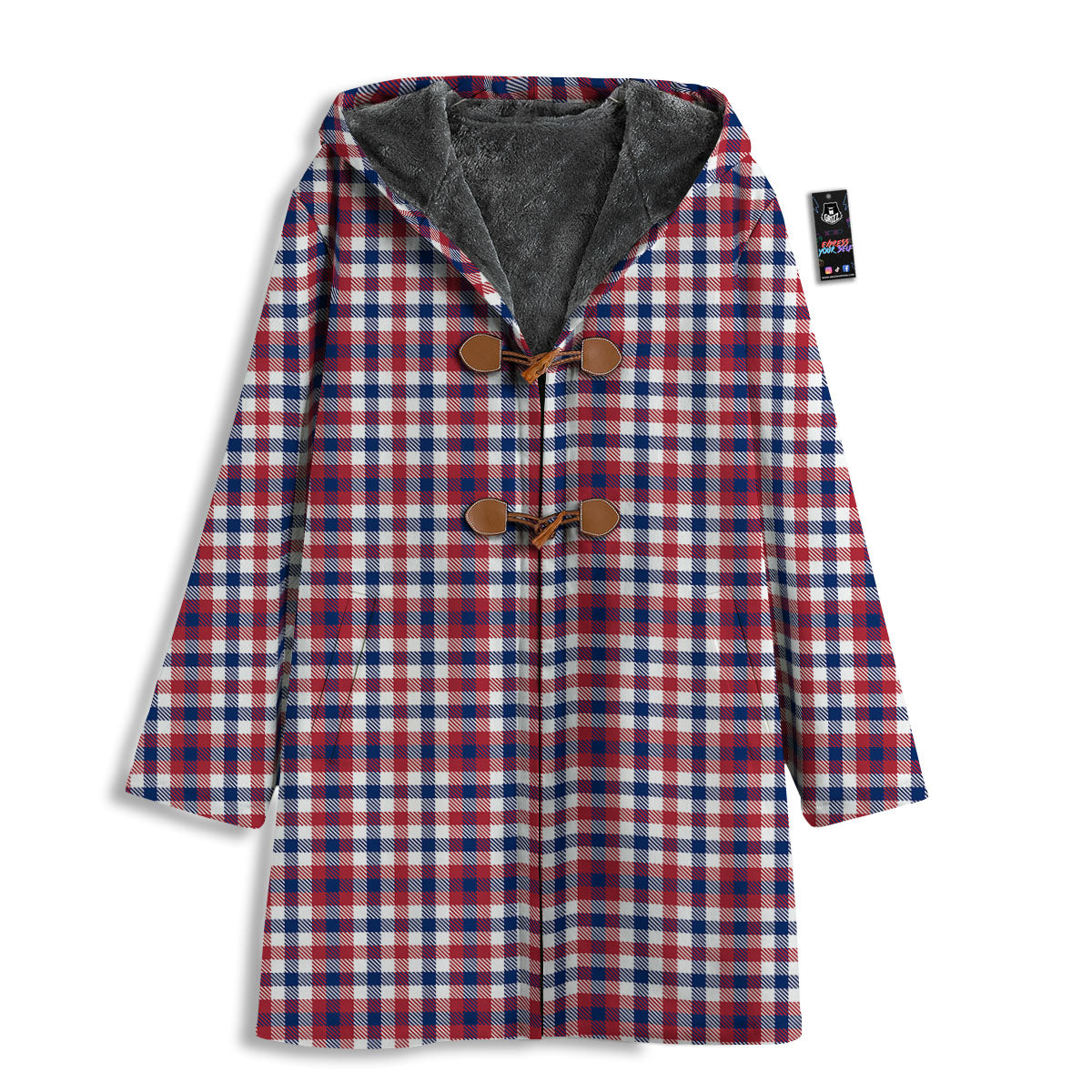 Patriotic Plaid American Print Men's Windbreaker Jacket-grizzshop