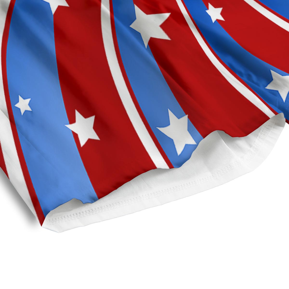 Patriotic Star Swirl American Print Men's Athletic Shorts