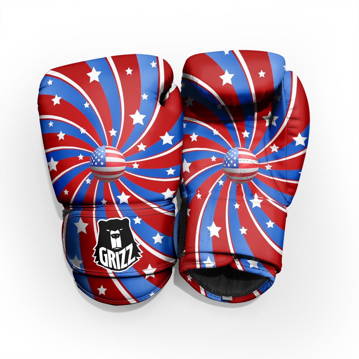 Patriotic Star Swirl American Print Pro Boxing Glove