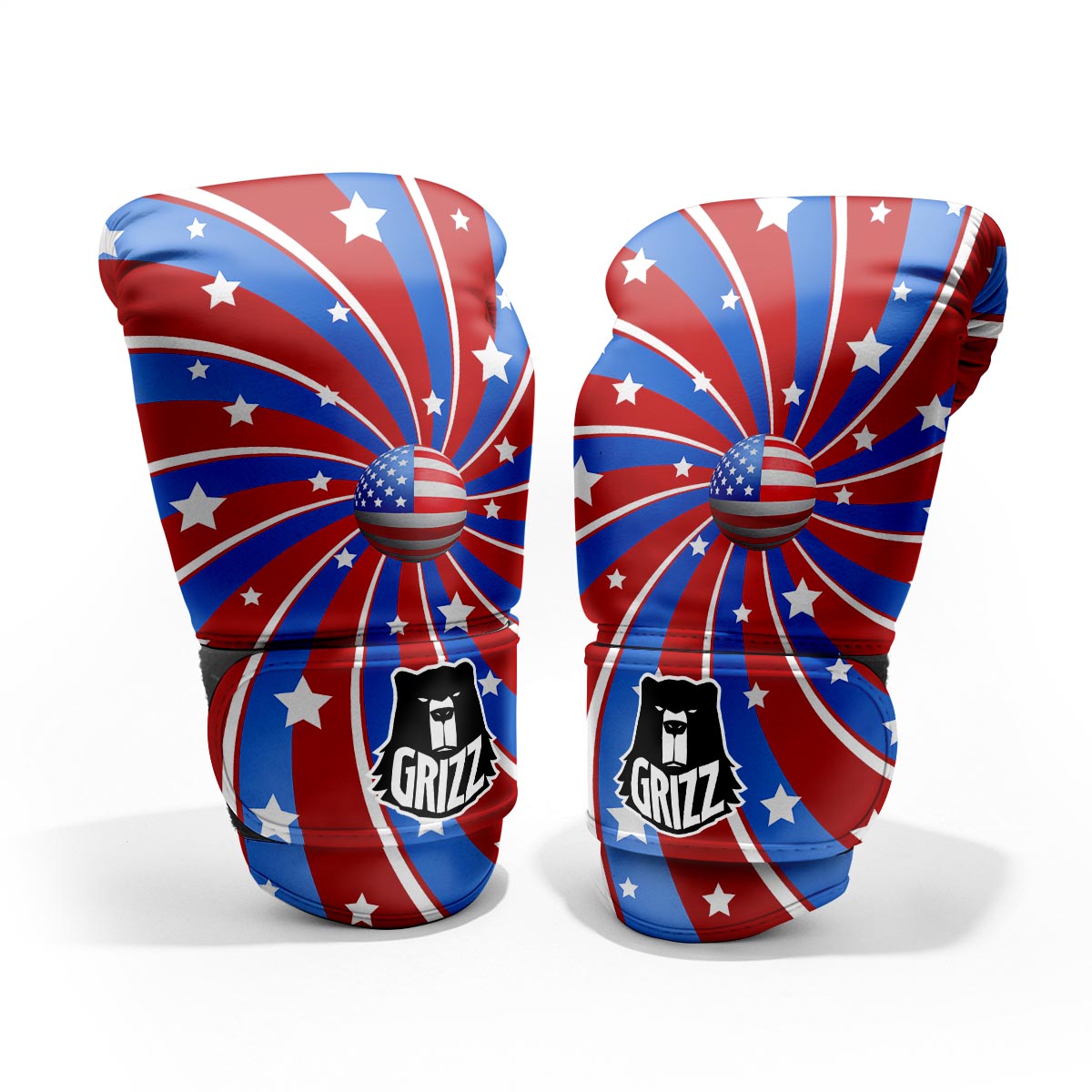 Patriotic Star Swirl American Print Pro Boxing Glove