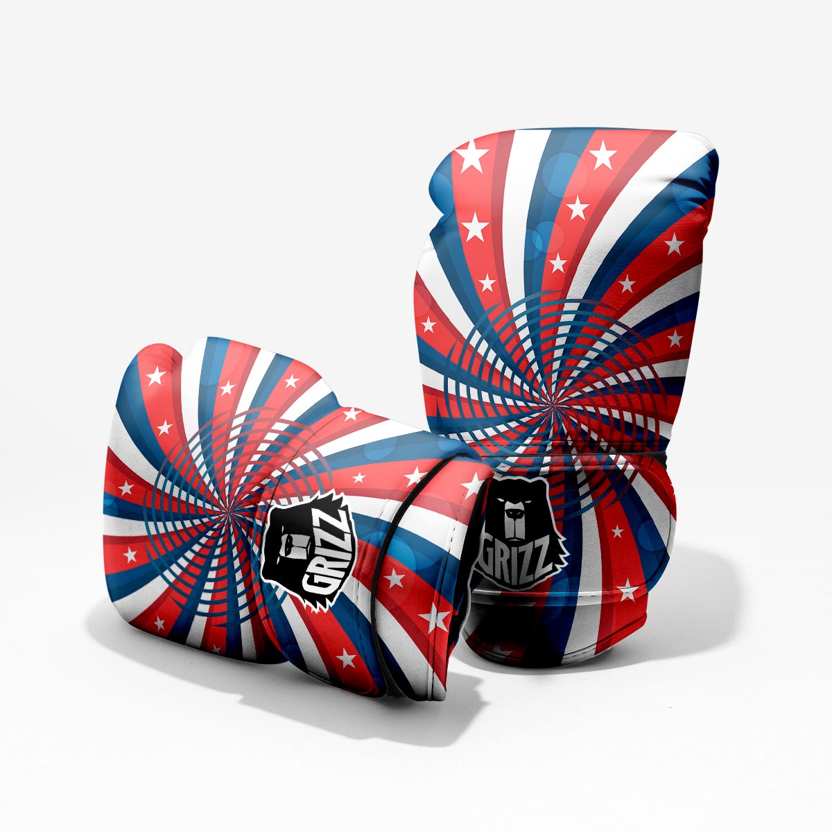 Patriotic Swirly American Print Pro Boxing Glove