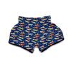 Pattern Airplane Print Muay Thai Boxing Shorts-grizzshop