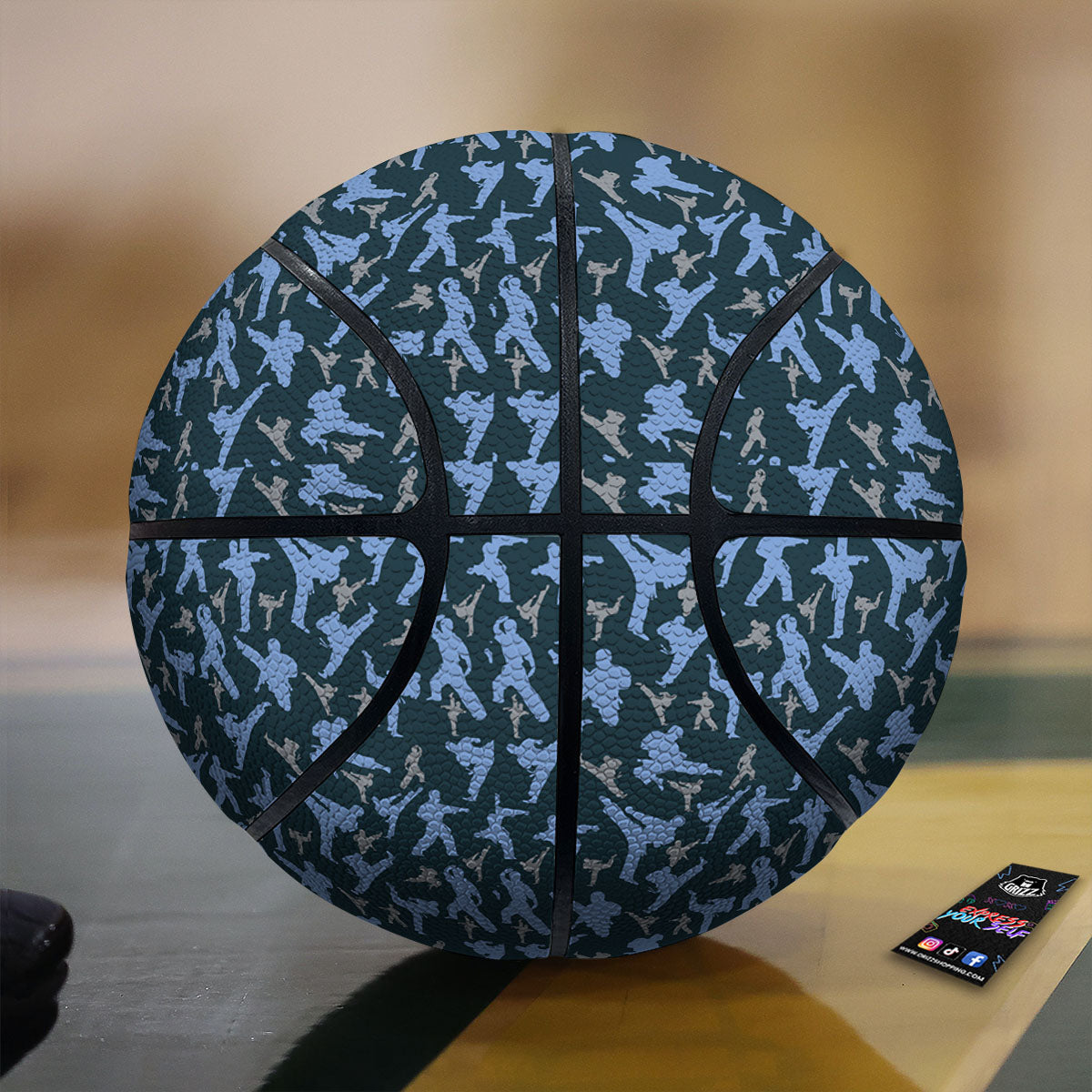 Pattern Karate Print Basketball-grizzshop