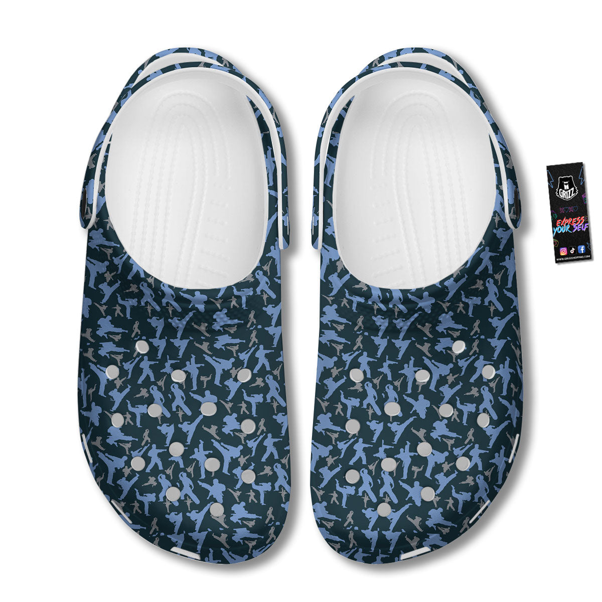 Pattern Karate Print Clog-grizzshop