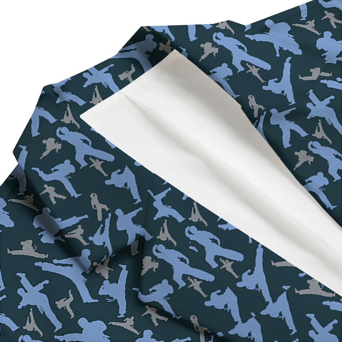 Pattern Karate Print Men's Blazer-grizzshop