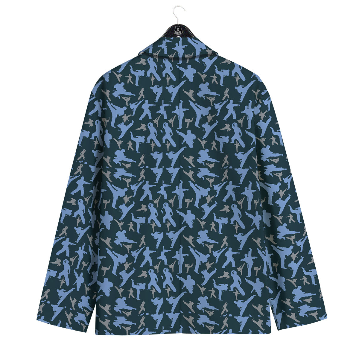 Pattern Karate Print Men's Sport Coat-grizzshop