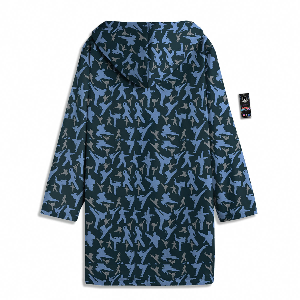 Pattern Karate Print Men's Windbreaker Jacket-grizzshop