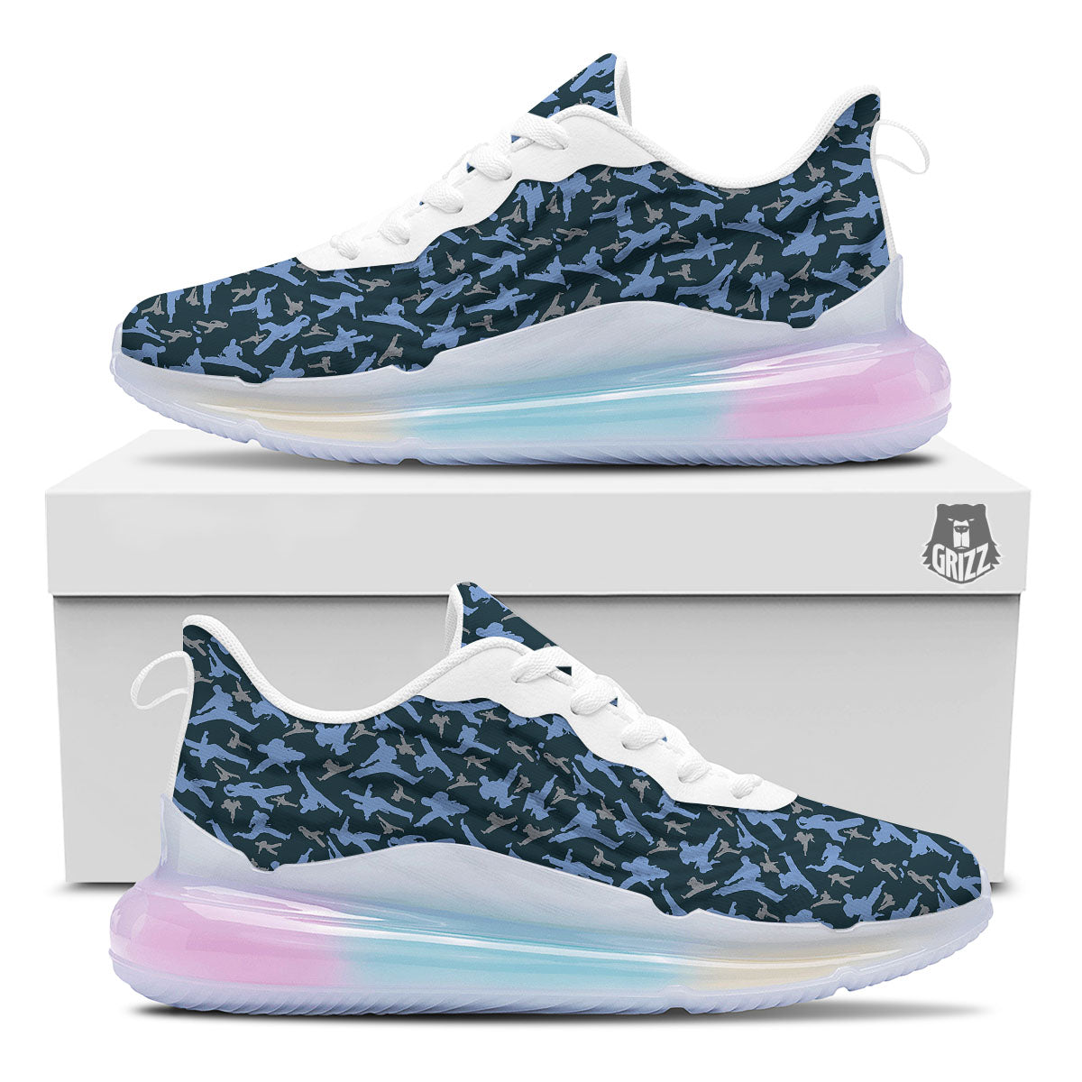 Pattern Karate Print Running Sneakers-grizzshop