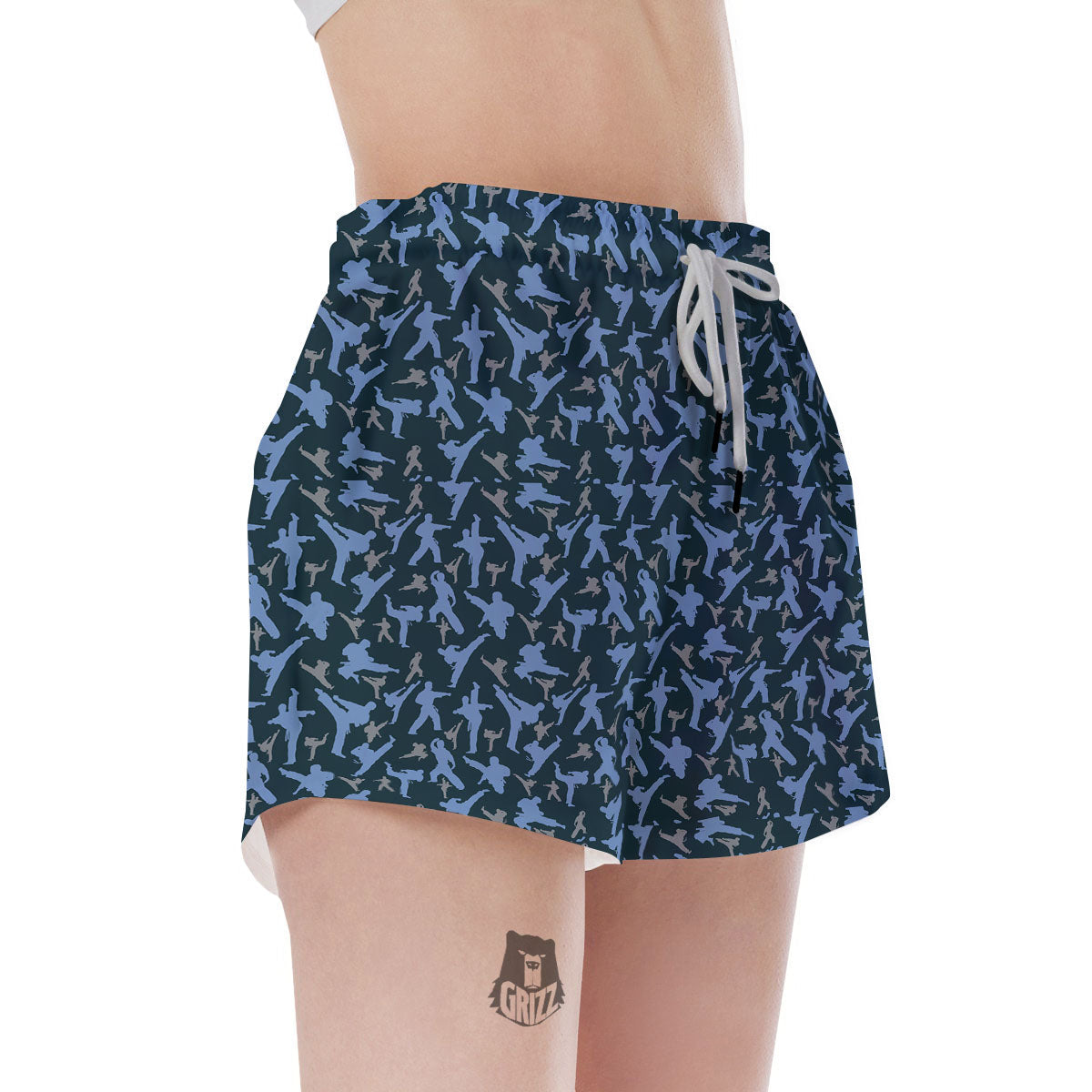 Pattern Karate Print Women's Shorts-grizzshop