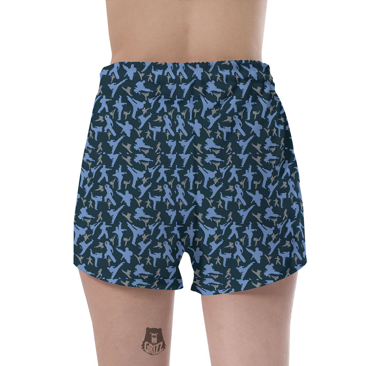 Pattern Karate Print Women's Shorts-grizzshop