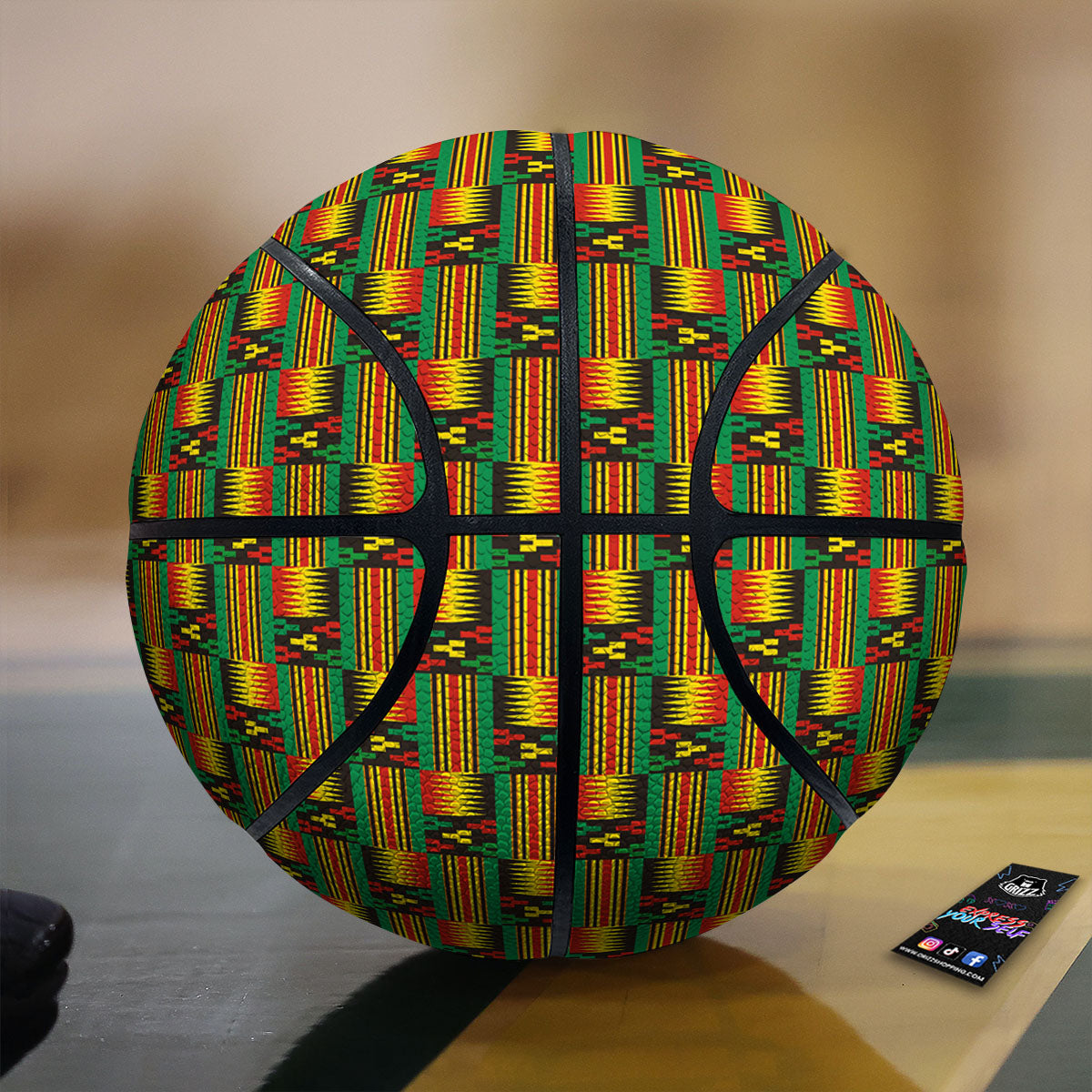 Pattern Kente Print Basketball-grizzshop