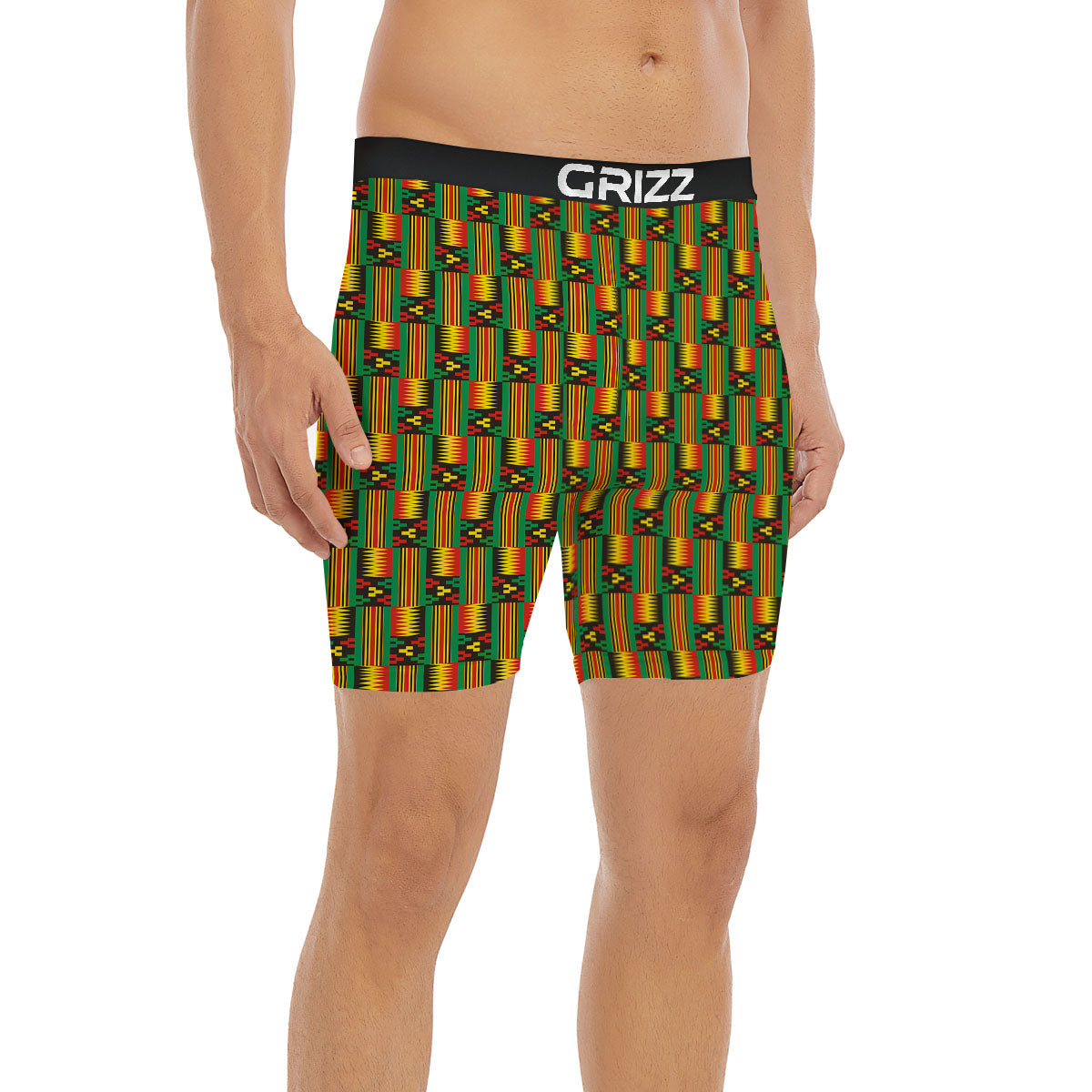 Pattern Kente Print Boxer Briefs-grizzshop