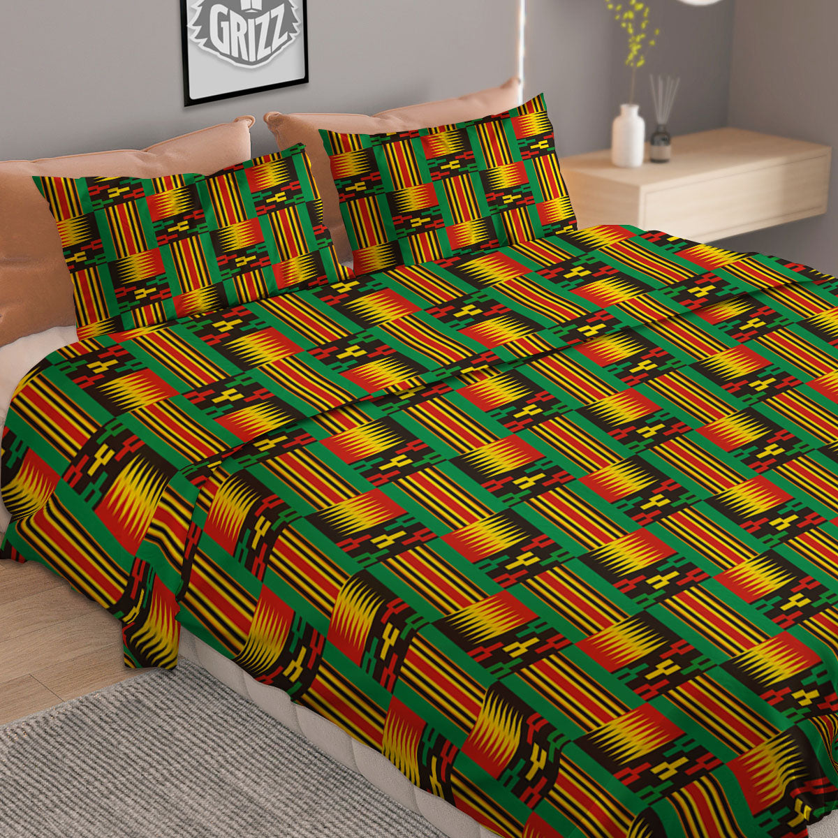Pattern Kente Print Duvet Cover Bedding Set