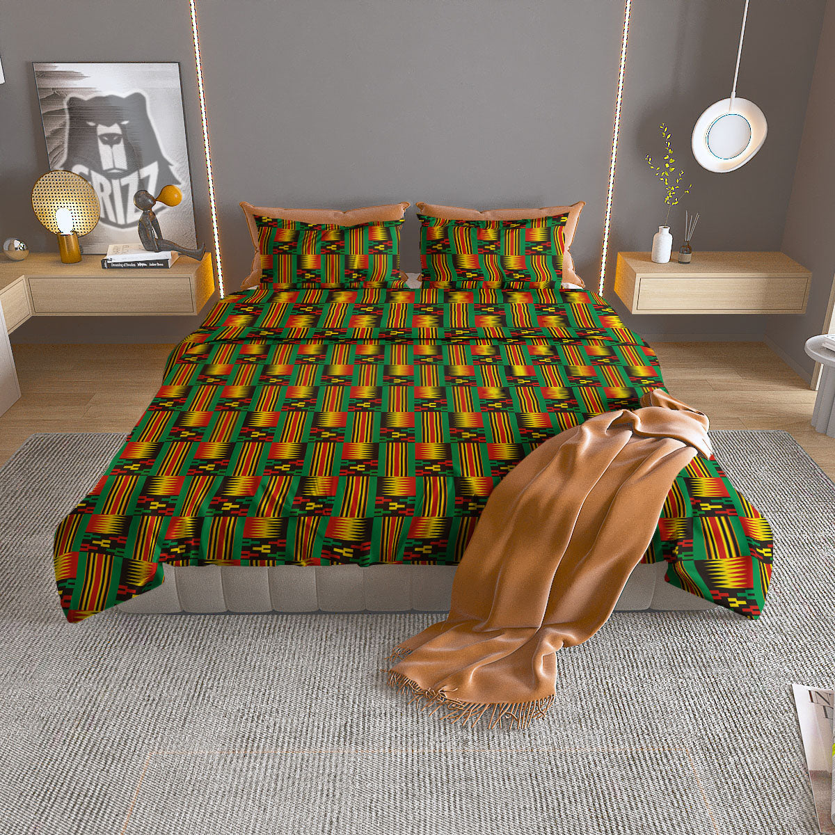 Pattern Kente Print Duvet Cover Bedding Set