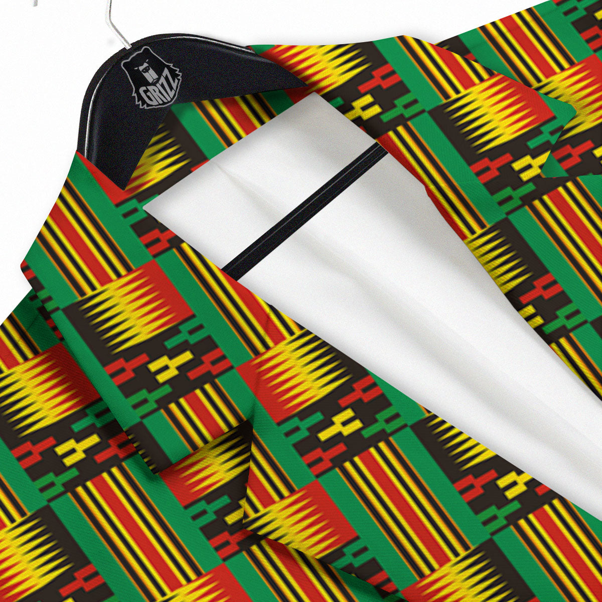 Pattern Kente Print Men's Sport Coat-grizzshop