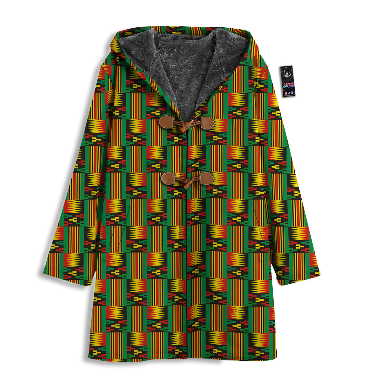 Pattern Kente Print Men's Windbreaker Jacket-grizzshop