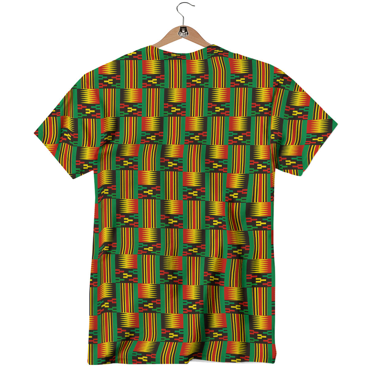 Pattern Kente Print T-Shirt-grizzshop