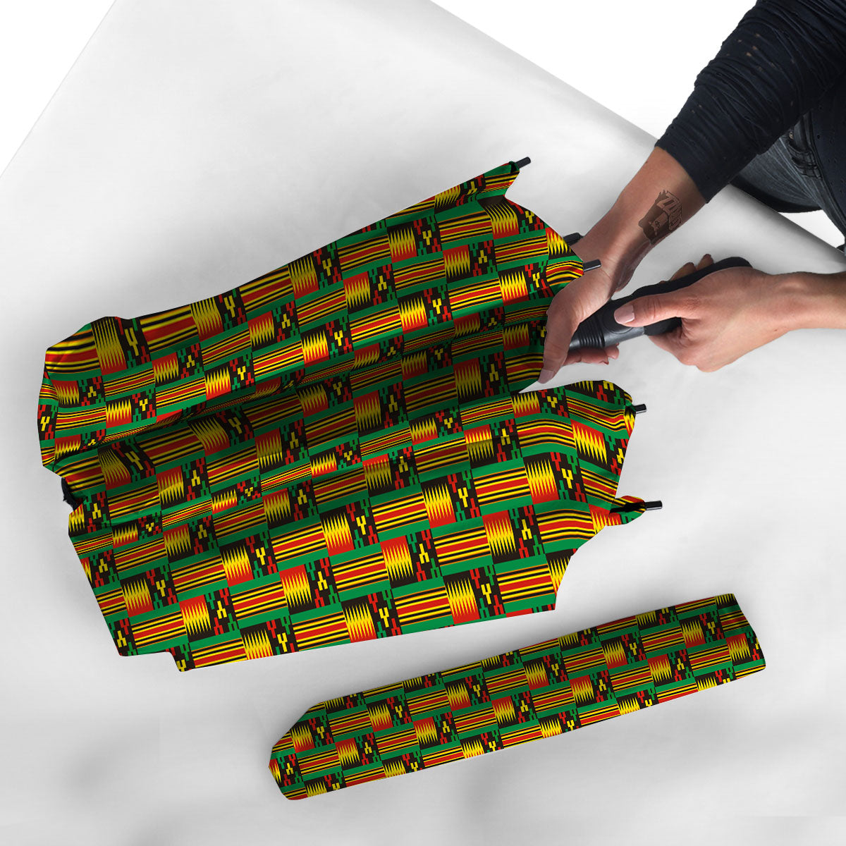 Pattern Kente Print Umbrella-grizzshop
