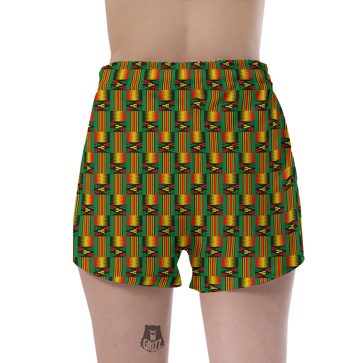 Pattern Kente Print Women's Shorts-grizzshop