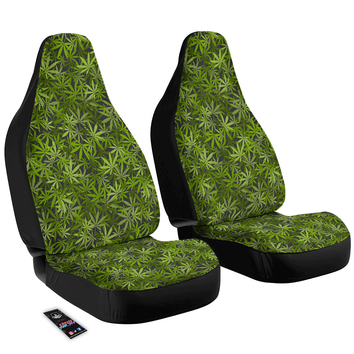 Pattern Leaf Marijuana Print Car Seat Covers-grizzshop