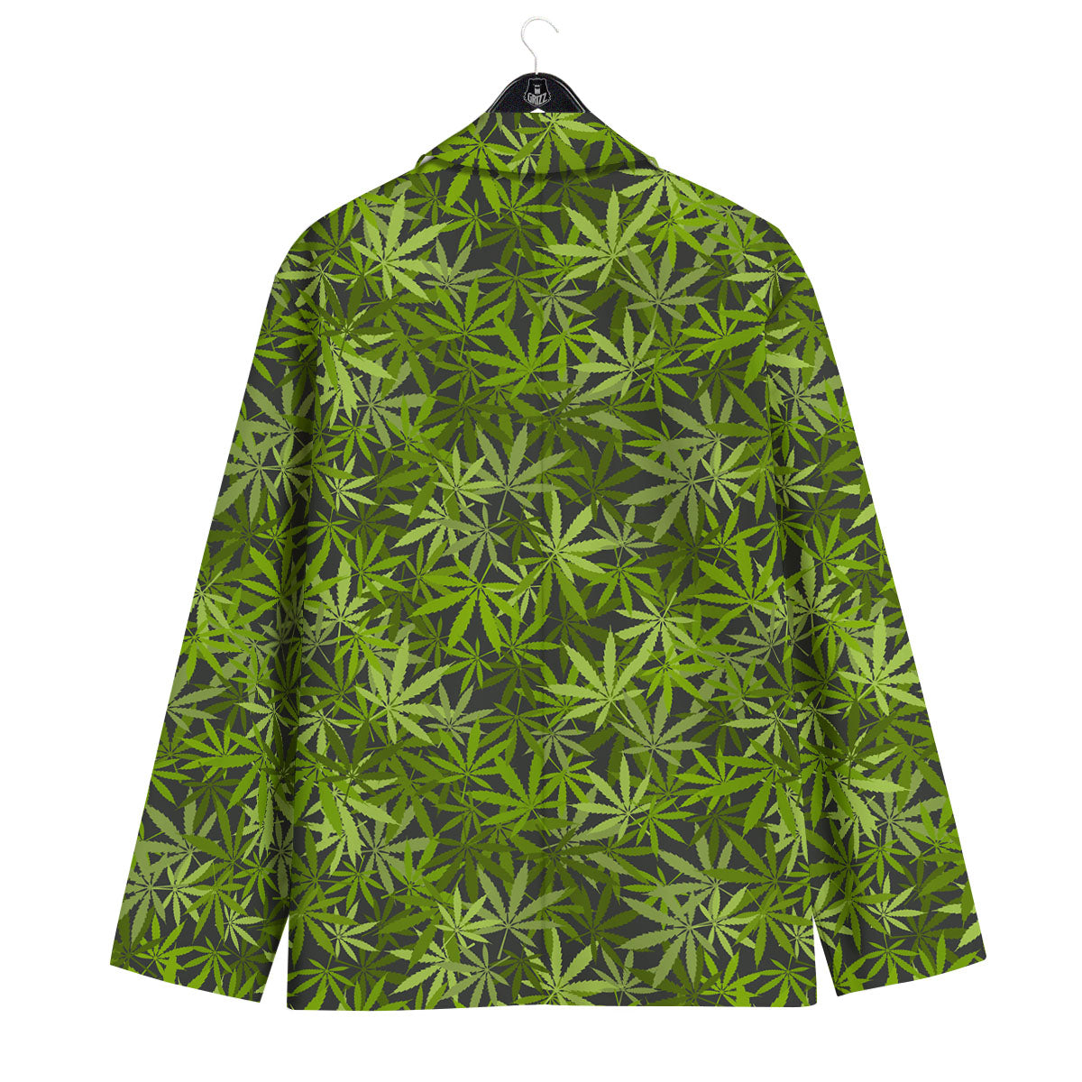 Pattern Leaf Marijuana Print Men's Sport Coat-grizzshop