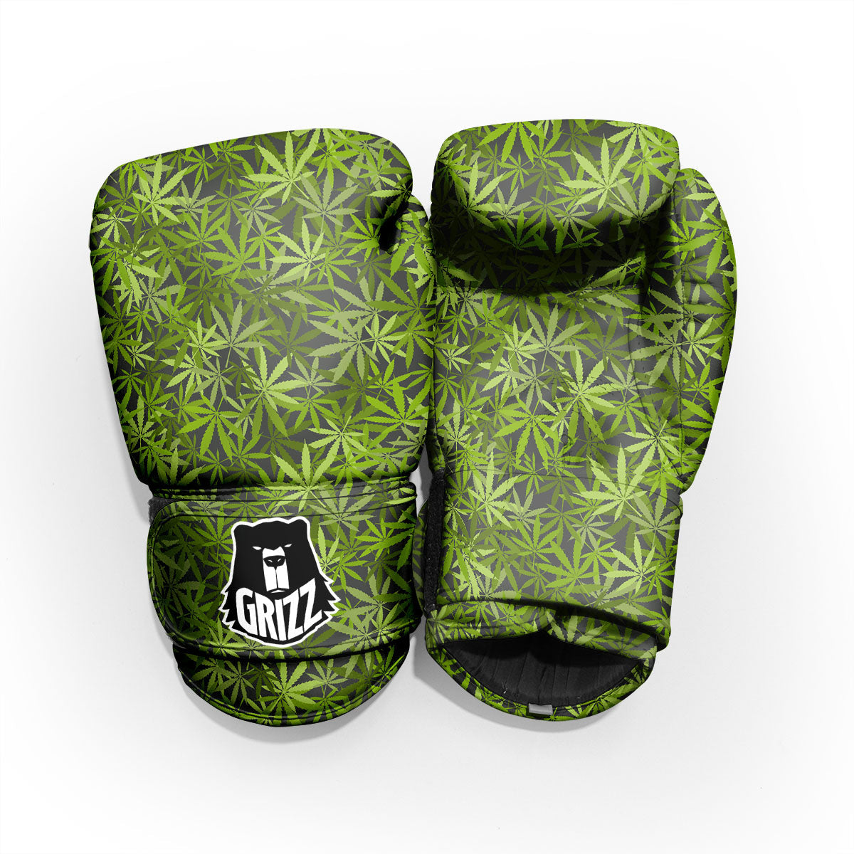 Pattern Leaf Marijuana Print Pro Boxing Glove
