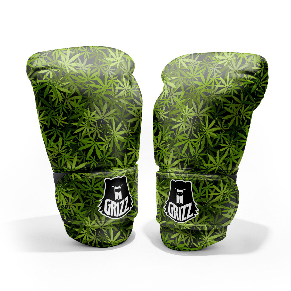 Pattern Leaf Marijuana Print Pro Boxing Glove