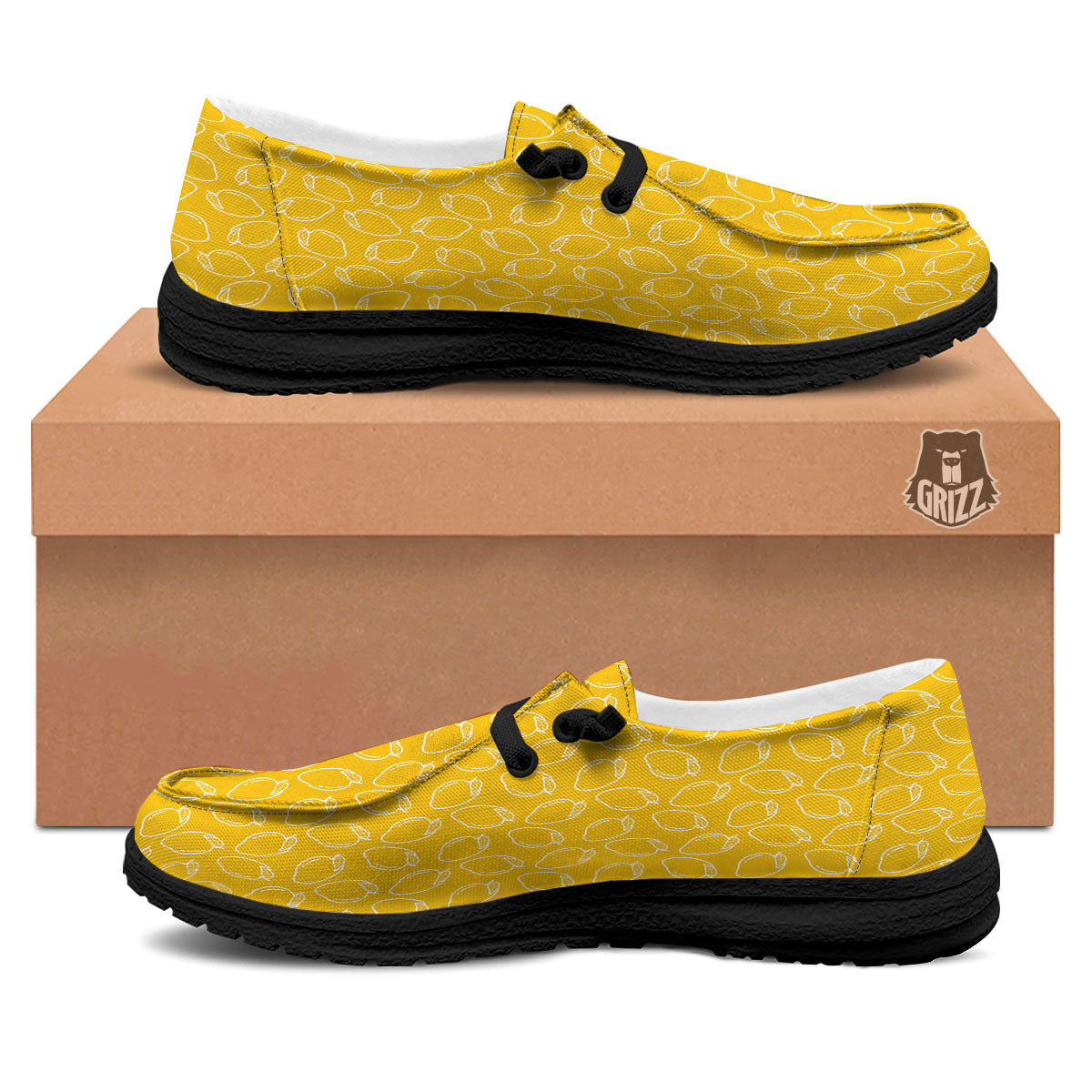 Pattern Mango Print Black Loafers-grizzshop