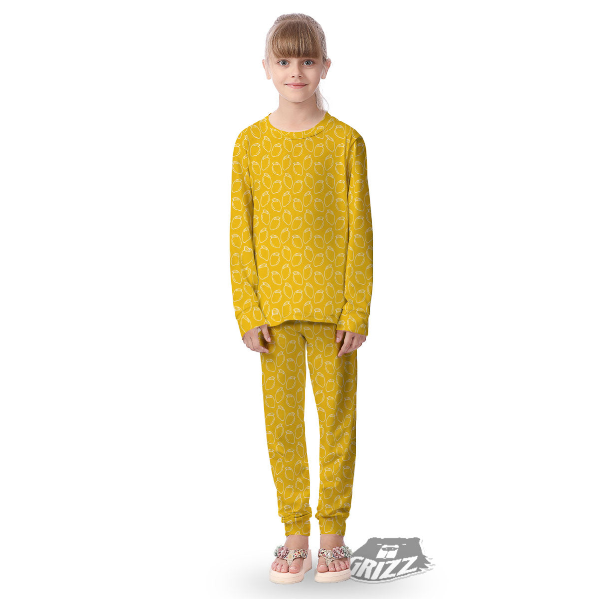 Pattern Mango Print Kid's Pajamas-grizzshop