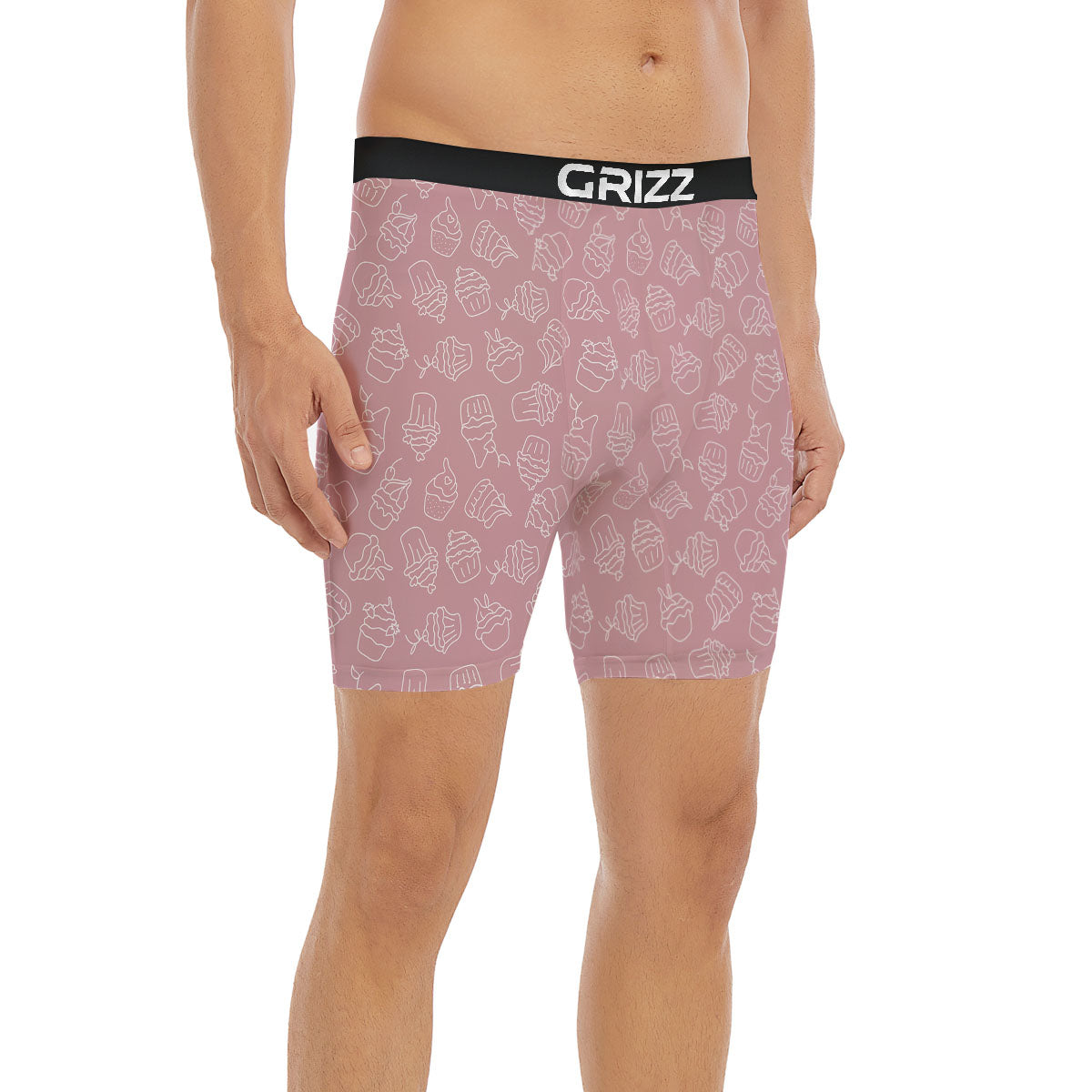 Pattern Mini Cupcake Print Boxer Briefs-grizzshop