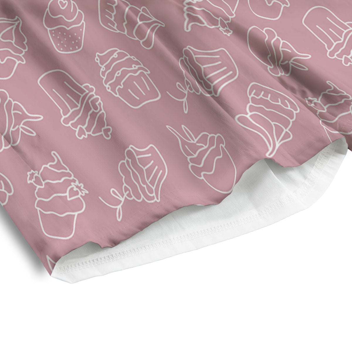 Pattern Mini Cupcake Print Men's Athletic Shorts