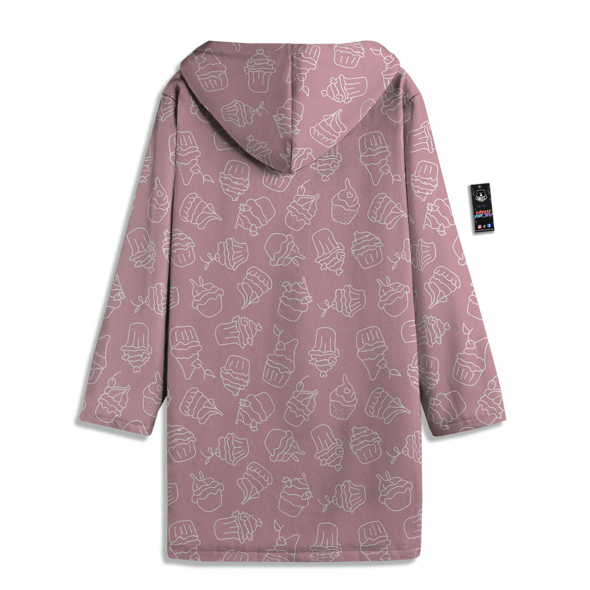 Pattern Mini Cupcake Print Men's Windbreaker Jacket-grizzshop