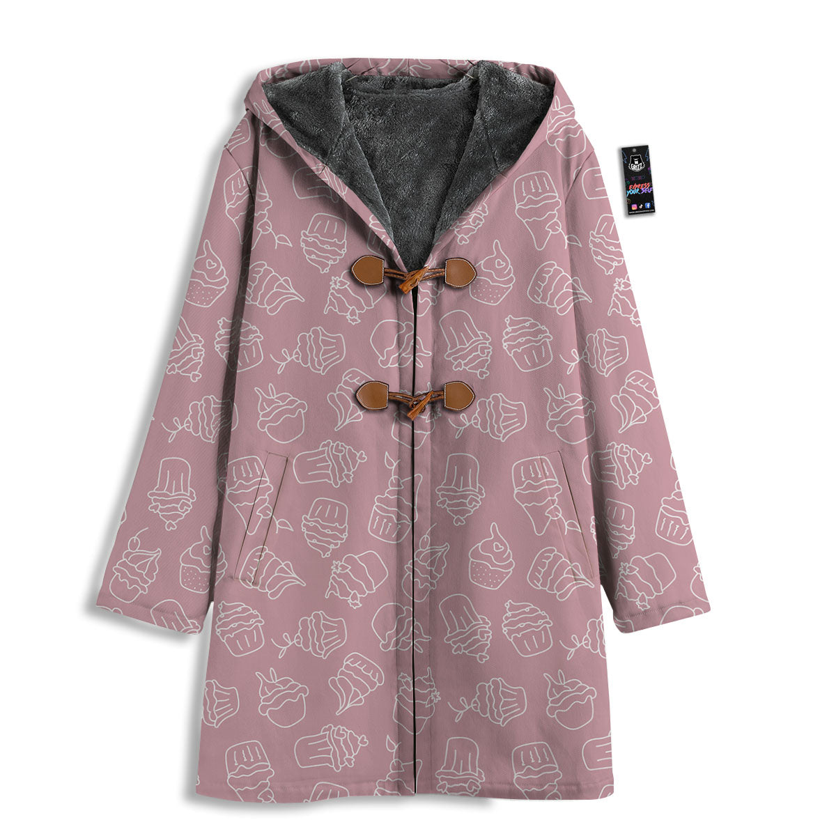Pattern Mini Cupcake Print Men's Windbreaker Jacket-grizzshop