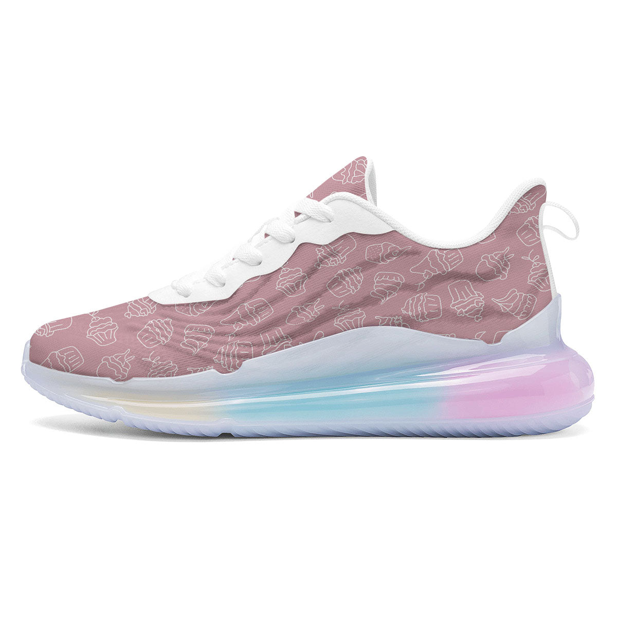 Pattern Mini Cupcake Print Running Sneakers-grizzshop