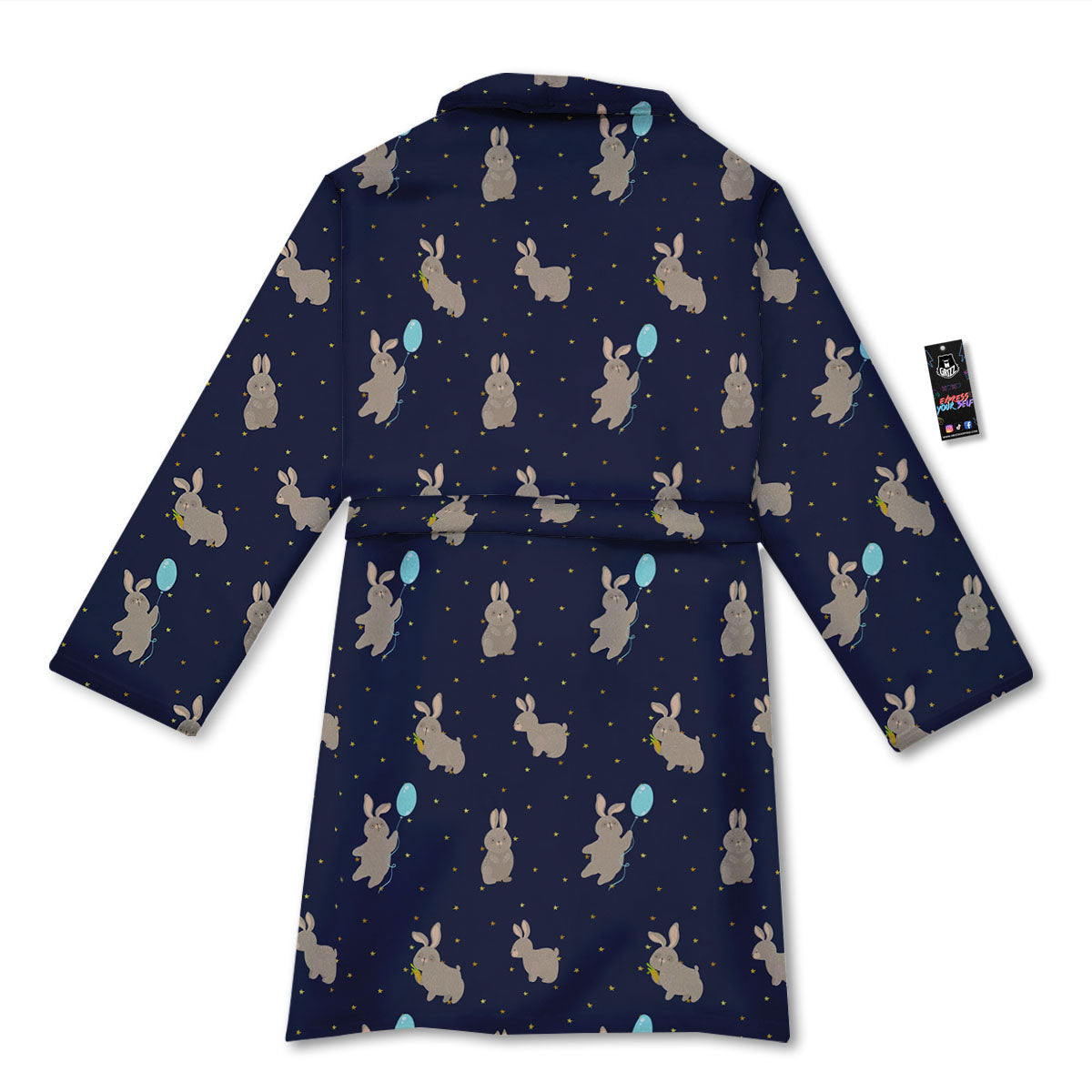 Pattern Mini Rabbit Print Bathrobe-grizzshop