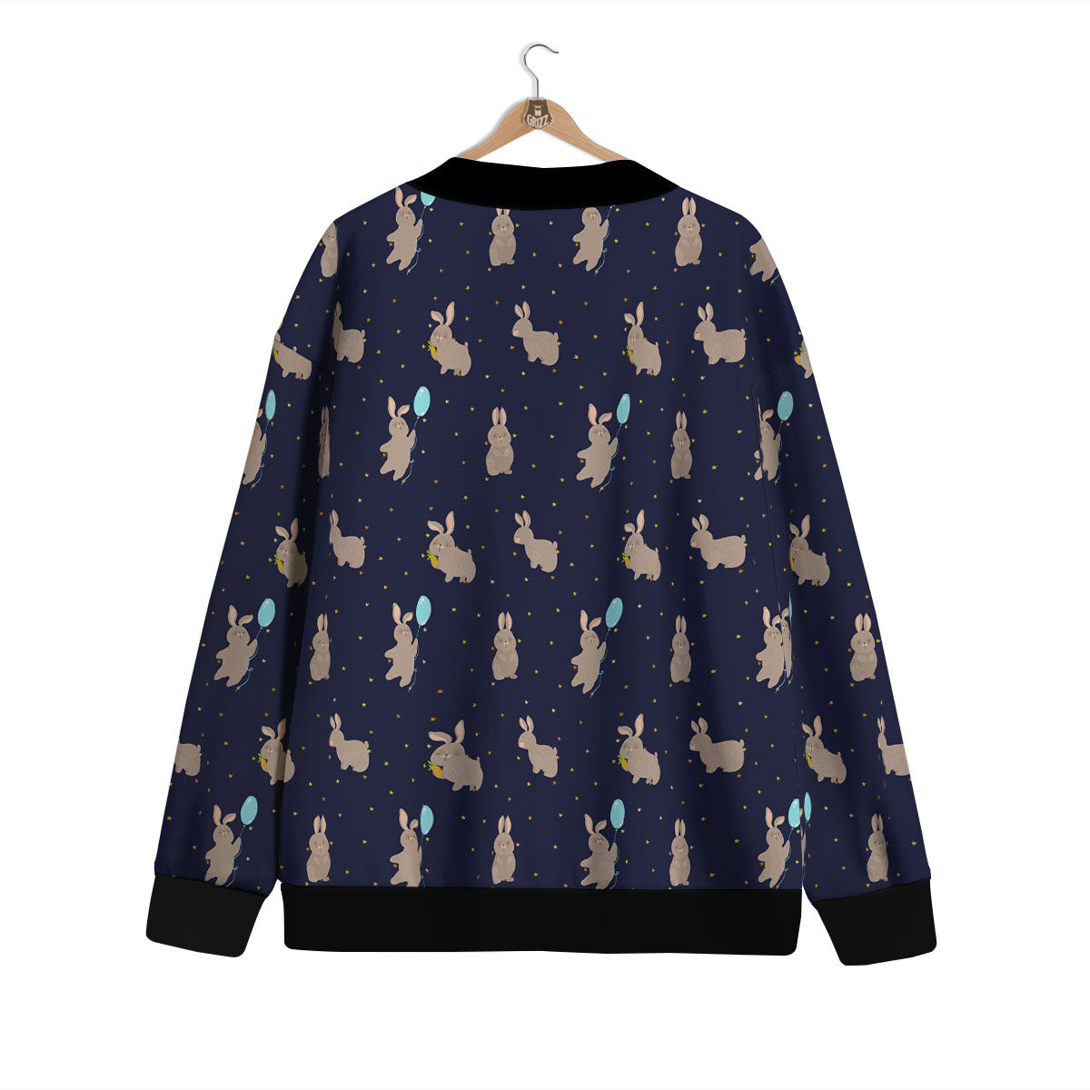 Pattern Mini Rabbit Print Cardigan-grizzshop